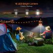 Camping Fan with LED Lantern, 20000mAh Rechargeable Battery Operated Outdoor Tent Fan with Light & Hook, 270° Pivot